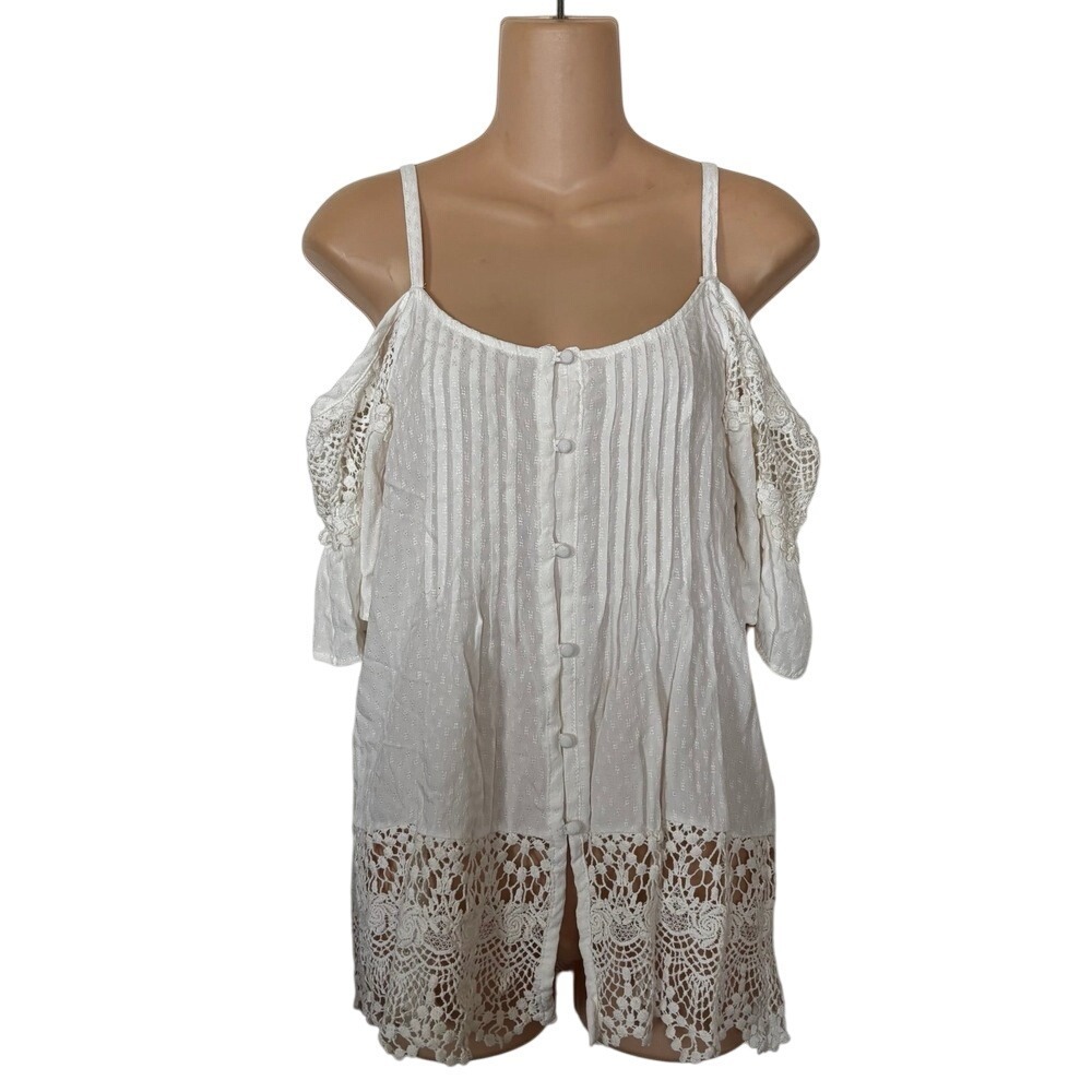 American Rag Women's Off shoulder Top NWT XS White